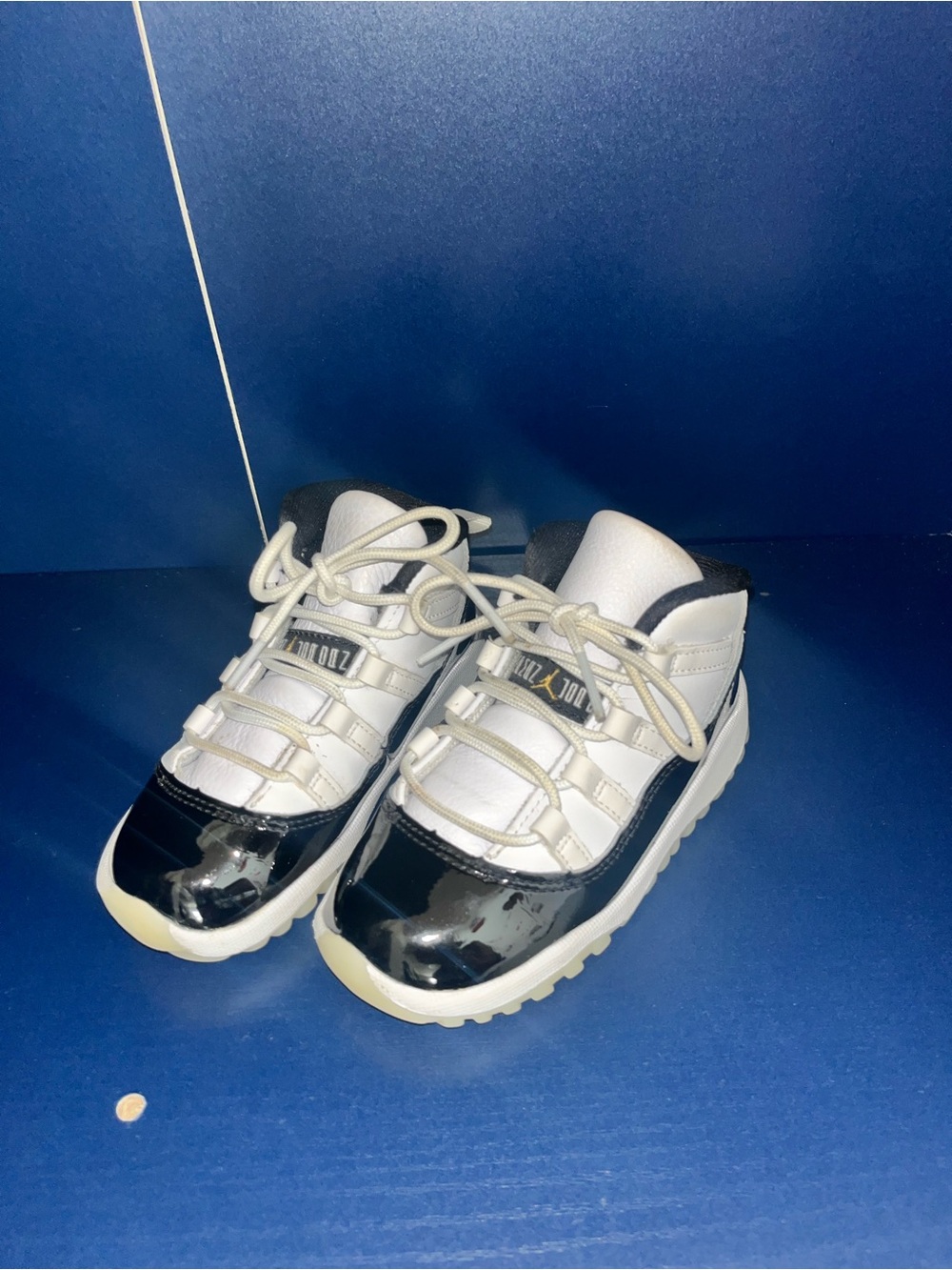 Jordan Kids White and Black Low-Top Sneakers